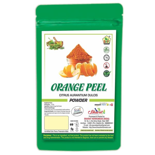 Bharat Orange Peel Powder 400 Gm | Santra Chilka Powder | Natural Orange Peel | For Skin Whitening and As a Toner |For oil control | Best for Skin